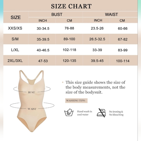 NWOT Yianna Seamless Racerback Shapewear Bodysuit Bodyshaper, S/M, Nude/Beige - Picture 5 of 7